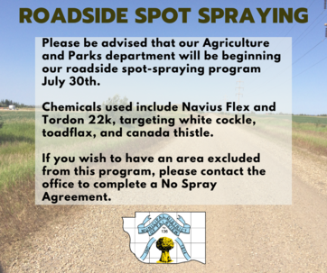 If you wish to have an area excluded from this program, please contact the office to complete a No Spray Agreement.